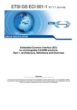 Die Norm ETSI GS ECI 001-1-V1.1.1 19.9.2014 Ansicht