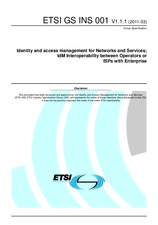 Die Norm ETSI GS INS 001-V1.1.1 1.3.2011 Ansicht