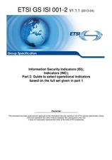 Die Norm ETSI GS ISI 001-2-V1.1.1 23.4.2013 Ansicht